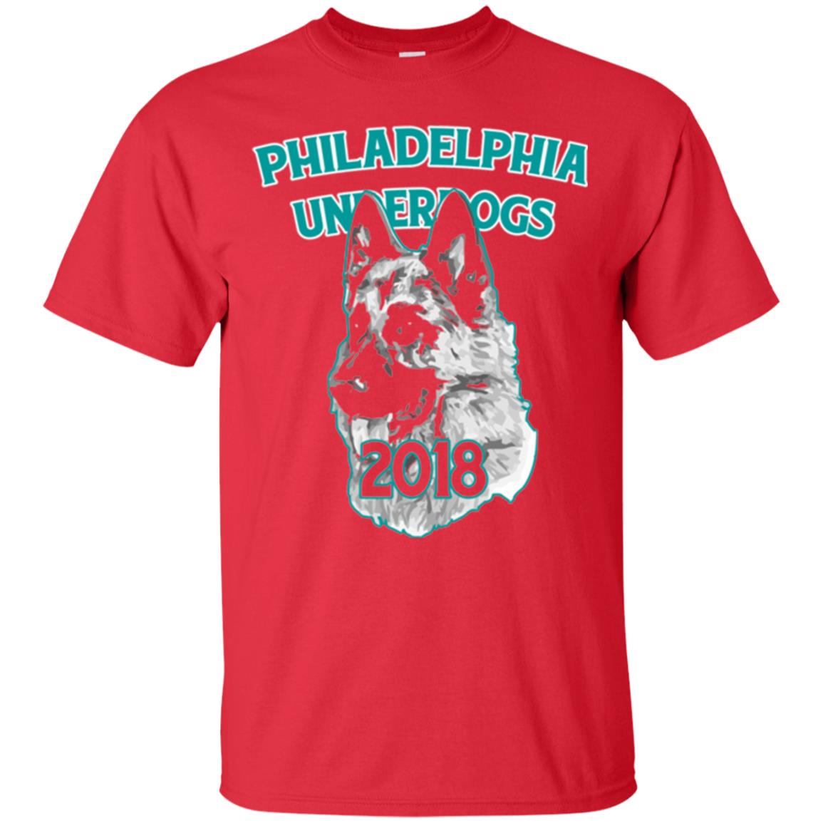 Dog Lover T-shirt Philadelphia Underdogs Celebration 2018 T-shirt Red