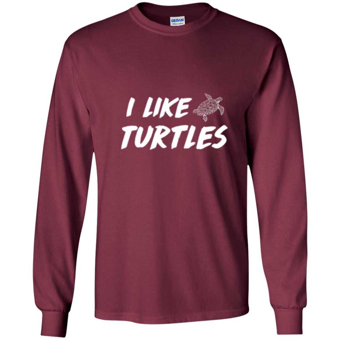 Turtle Lover T-shirt I Like Turtles Maroon