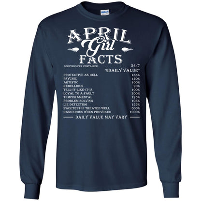 April Girl Facts T-shirt Navy