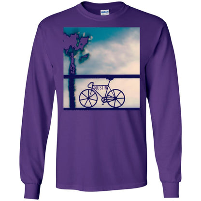 Biking In Austin T-shirt Purple