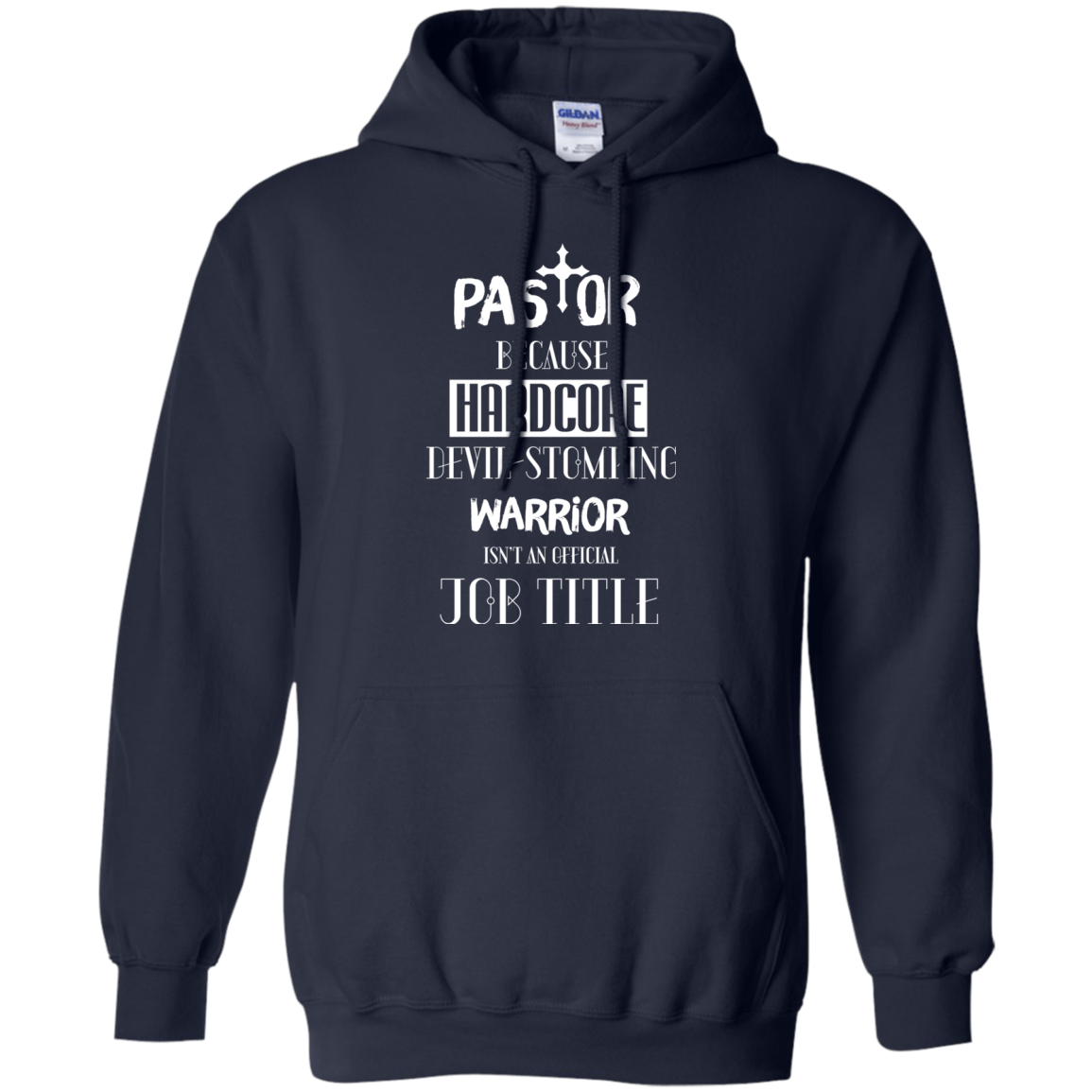 Pastor Because Hardcore Devil Stomping T-shirt Navy