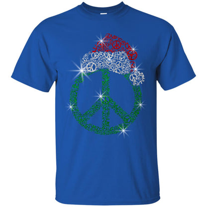 Peace Sign With Santa Ha Christmas Idea Gift Shirt Royal