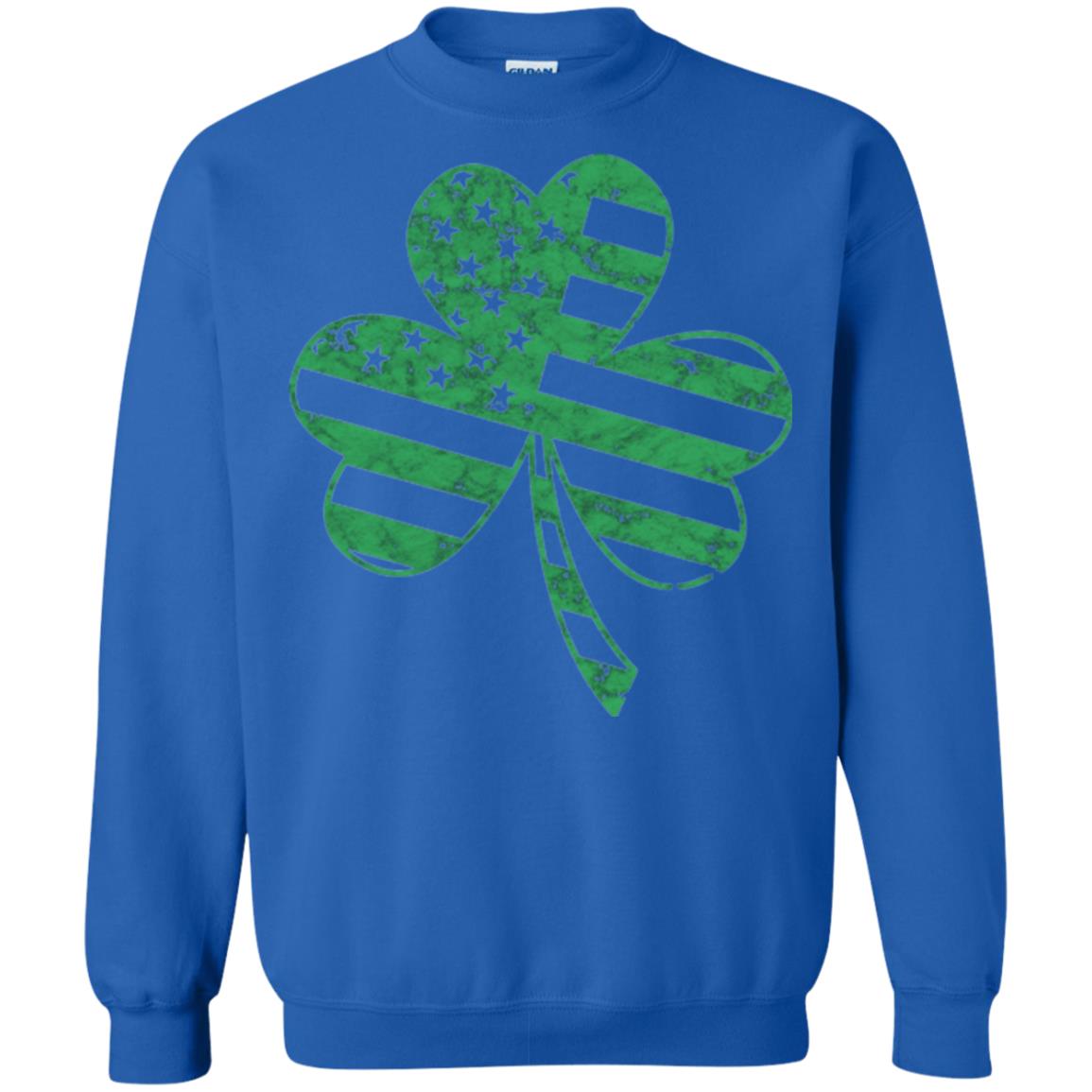 Irish American Flag Shamrock St. Patrick's Day T-shirt Royal