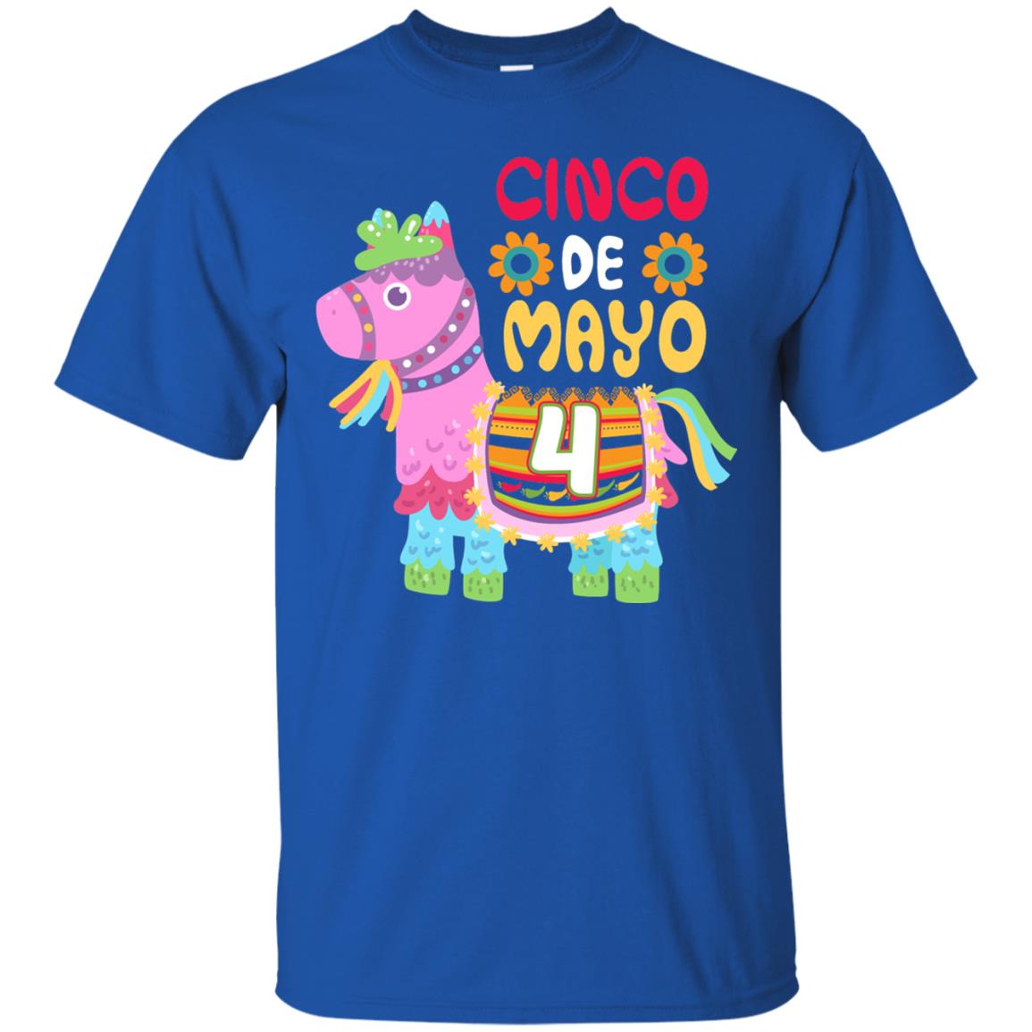 Cinco De Mayo Pinata Jockeys Horse Race 4th Birthday T-shirt Royal