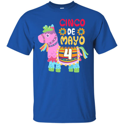 Cinco De Mayo Pinata Jockeys Horse Race 4th Birthday T-shirt Royal