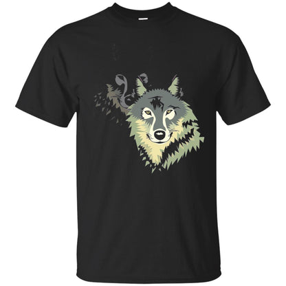 Wolf Pack Dog Painted Animal Lovers T-shirt Black