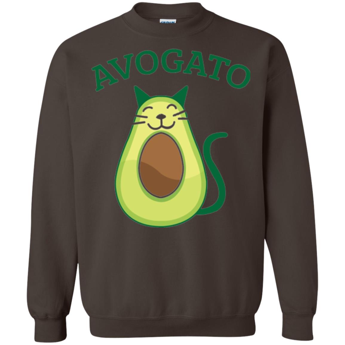 Avogato Avocado Cat Kitty Funny Meow T-shirt Dark Chocolate