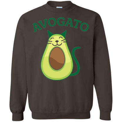 Avogato Avocado Cat Kitty Funny Meow T-shirt Dark Chocolate