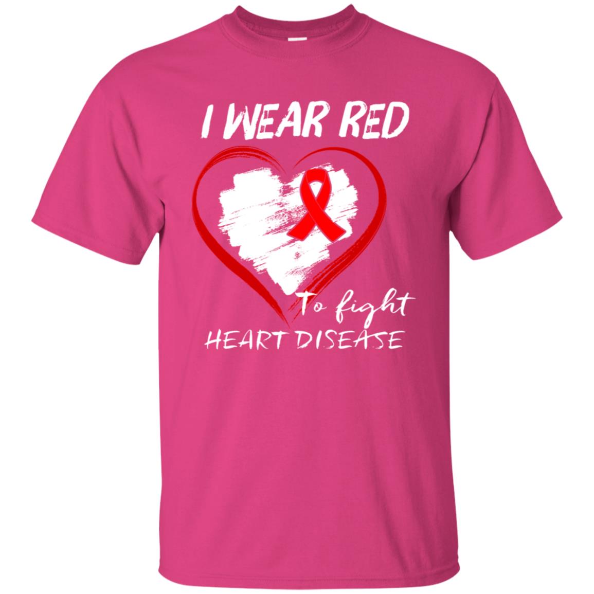 I Wear Red To Fight Heart Disease Shirt Heliconia