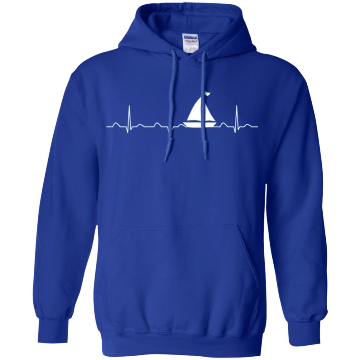 Boating Sailor T-shirt Heartbeat Royal