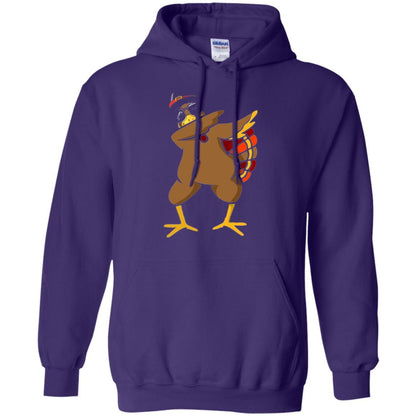 Thanksgiving T-shirt Dabbing Turkey Purple