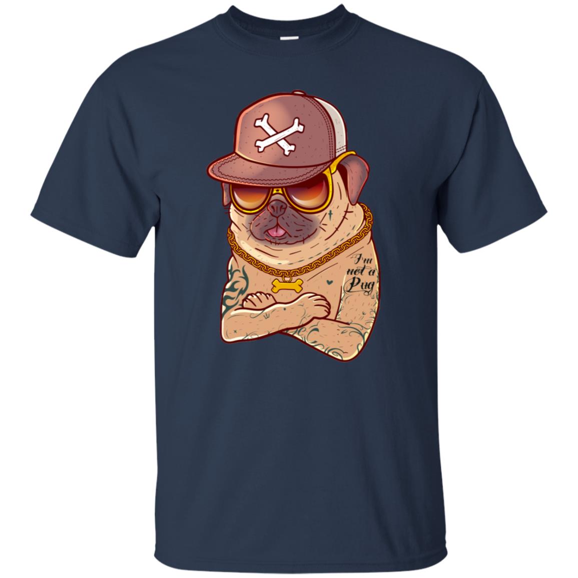 I'm Not A Pug Tattoo Dog Owner Shirt Navy