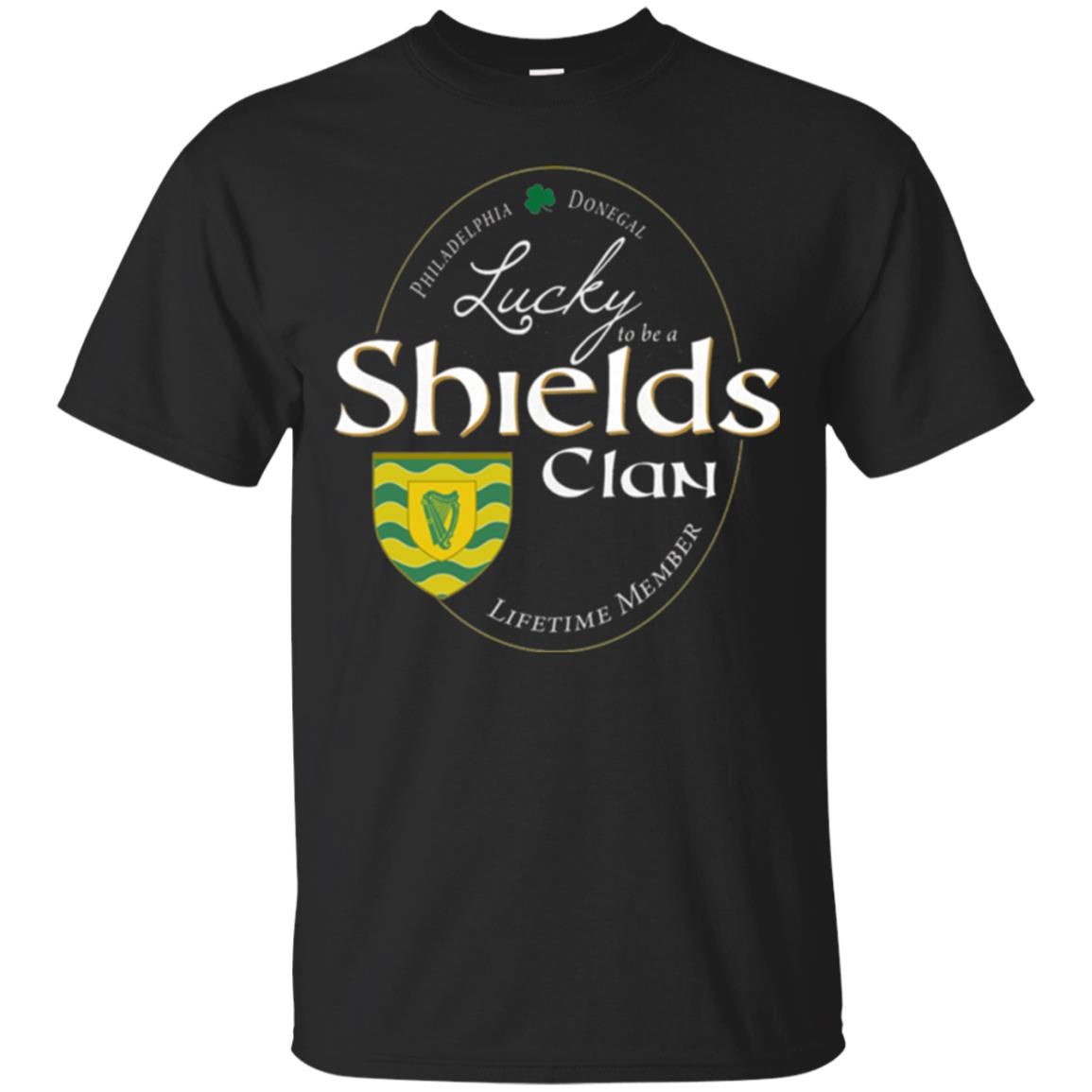 St Patricks Day T-shirt Shields Clan Lucky Lifetime Member T-shirt Black