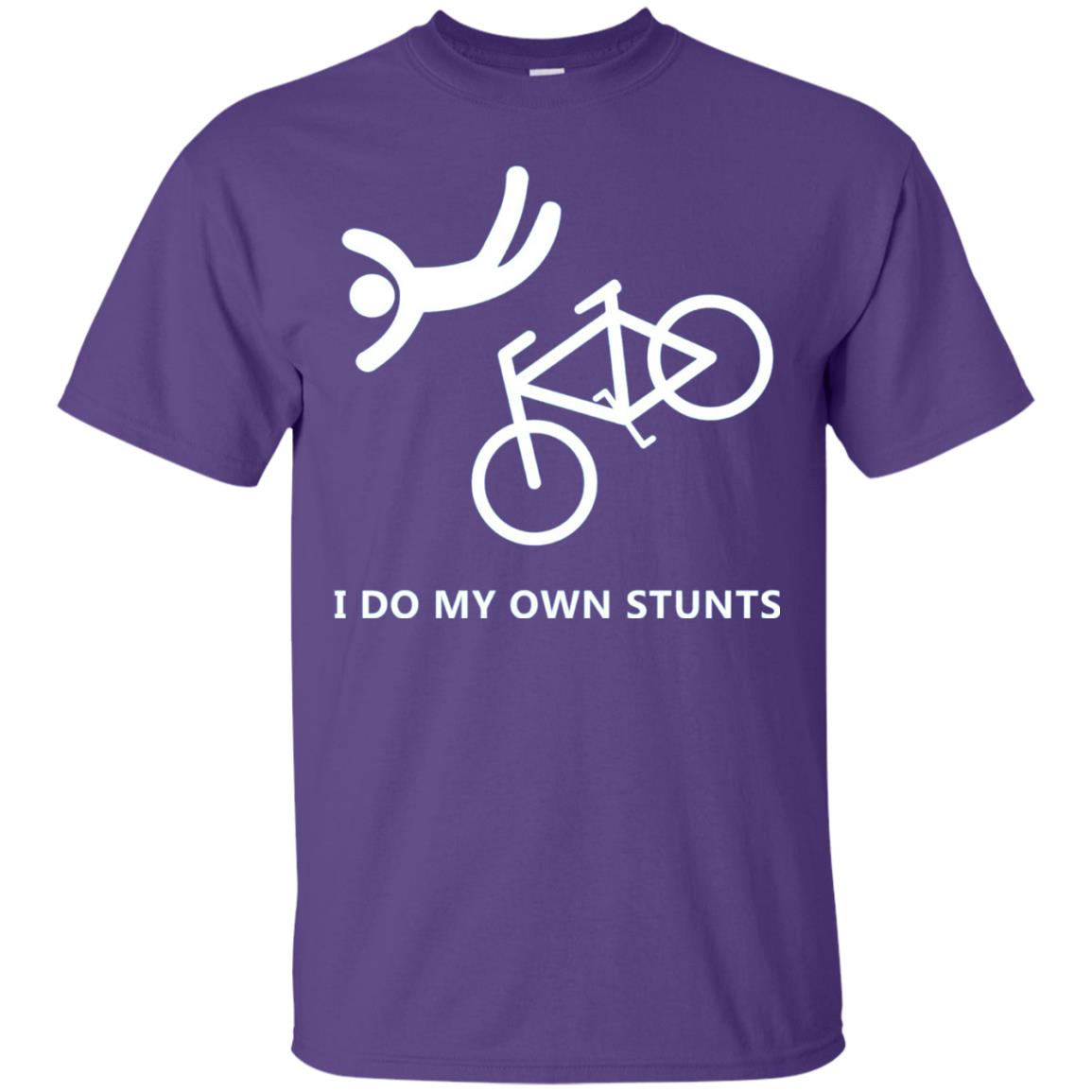 I Do My Own Stunts Bike Lover T-shirt Purple
