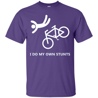 I Do My Own Stunts Bike Lover T-shirt Purple