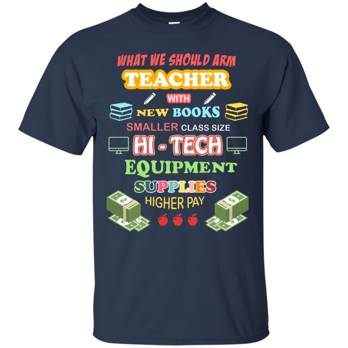 What We Should Arm Teacher With New Books Smaller Class Size Hi - Tech Equipment Supplies Higher Pay Navy