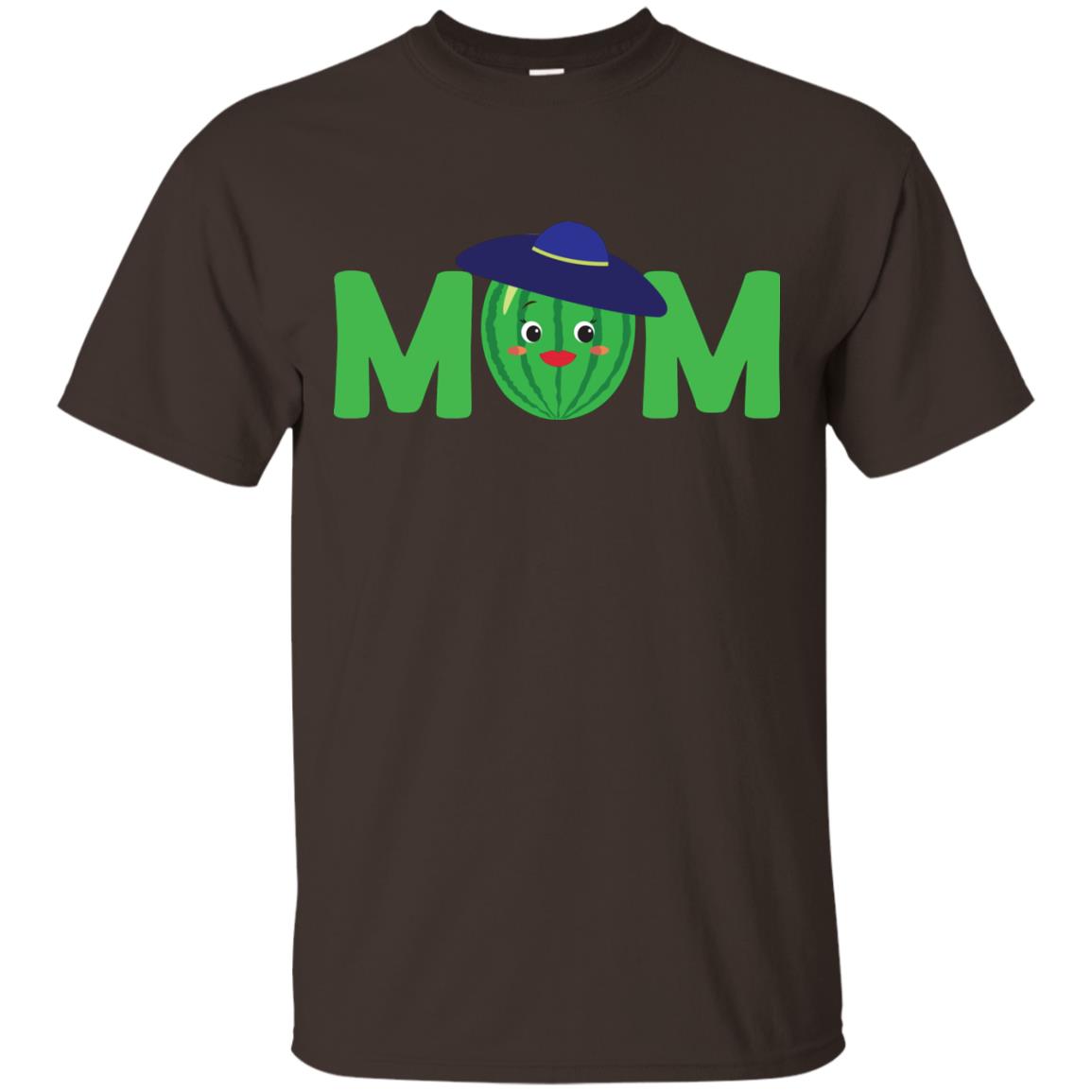 Mom Watermelon Funny Summer Melon Fruit Shirt For Mommy Dark Chocolate