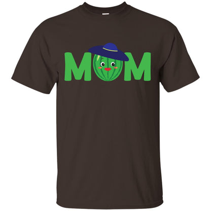 Mom Watermelon Funny Summer Melon Fruit Shirt For Mommy Dark Chocolate