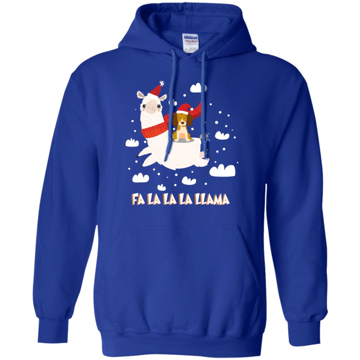 Fa La La La Llama With Beagle X-mas Gift Shirt Royal
