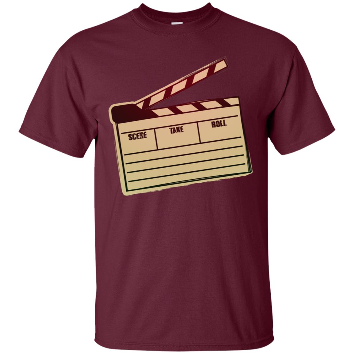 Movie Clapper Filmmaker Film Student Shirt Maroon