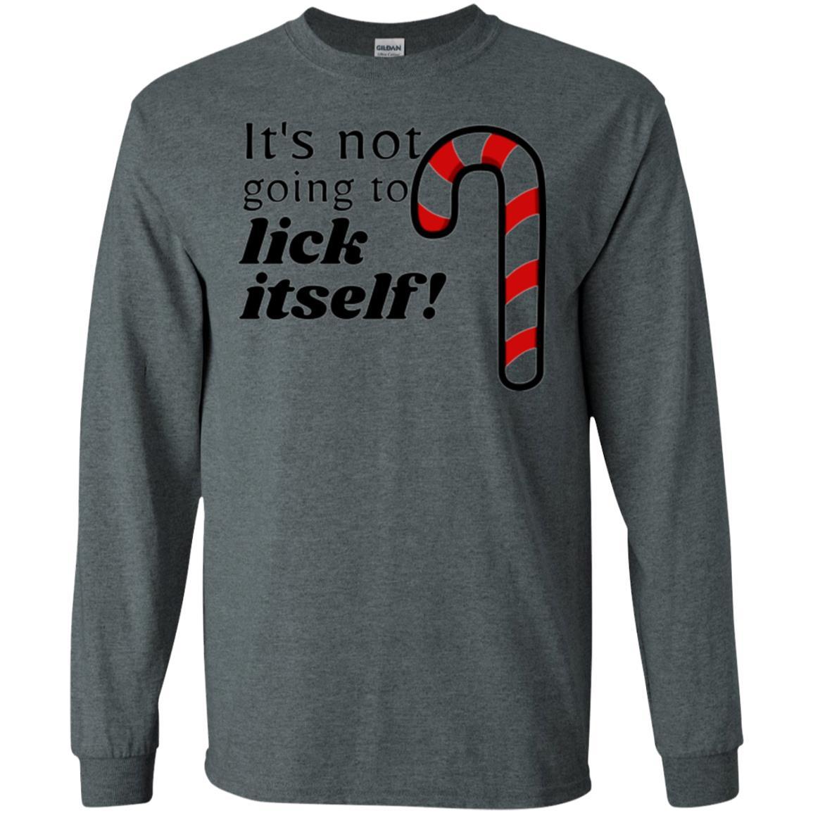 Christmas T-shirt It_s Not Going To Lick Itself Dark Heather