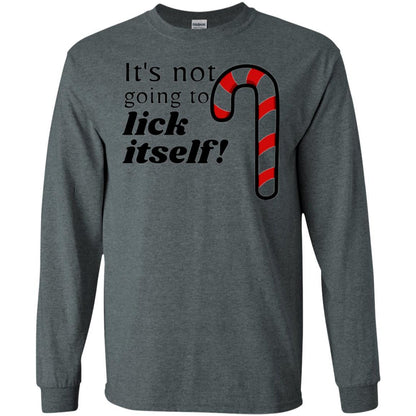 Christmas T-shirt It_s Not Going To Lick Itself Dark Heather