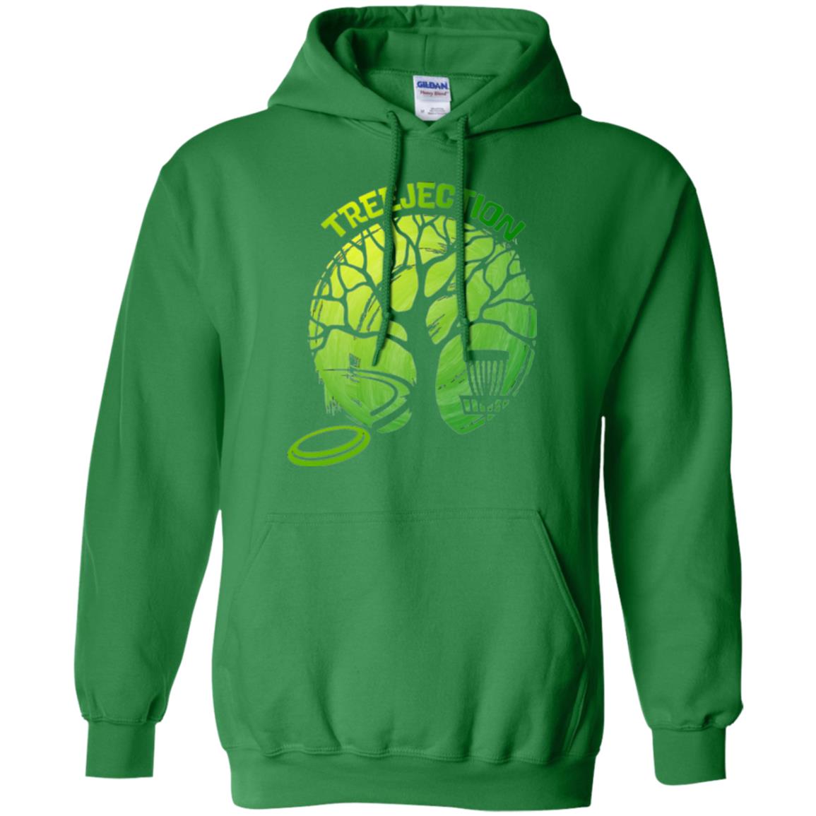 Funny Disc Golf T-shirt Treejection Irish Green