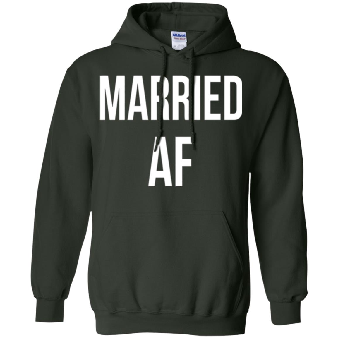 Married Af Funny T-shirt Forest Green