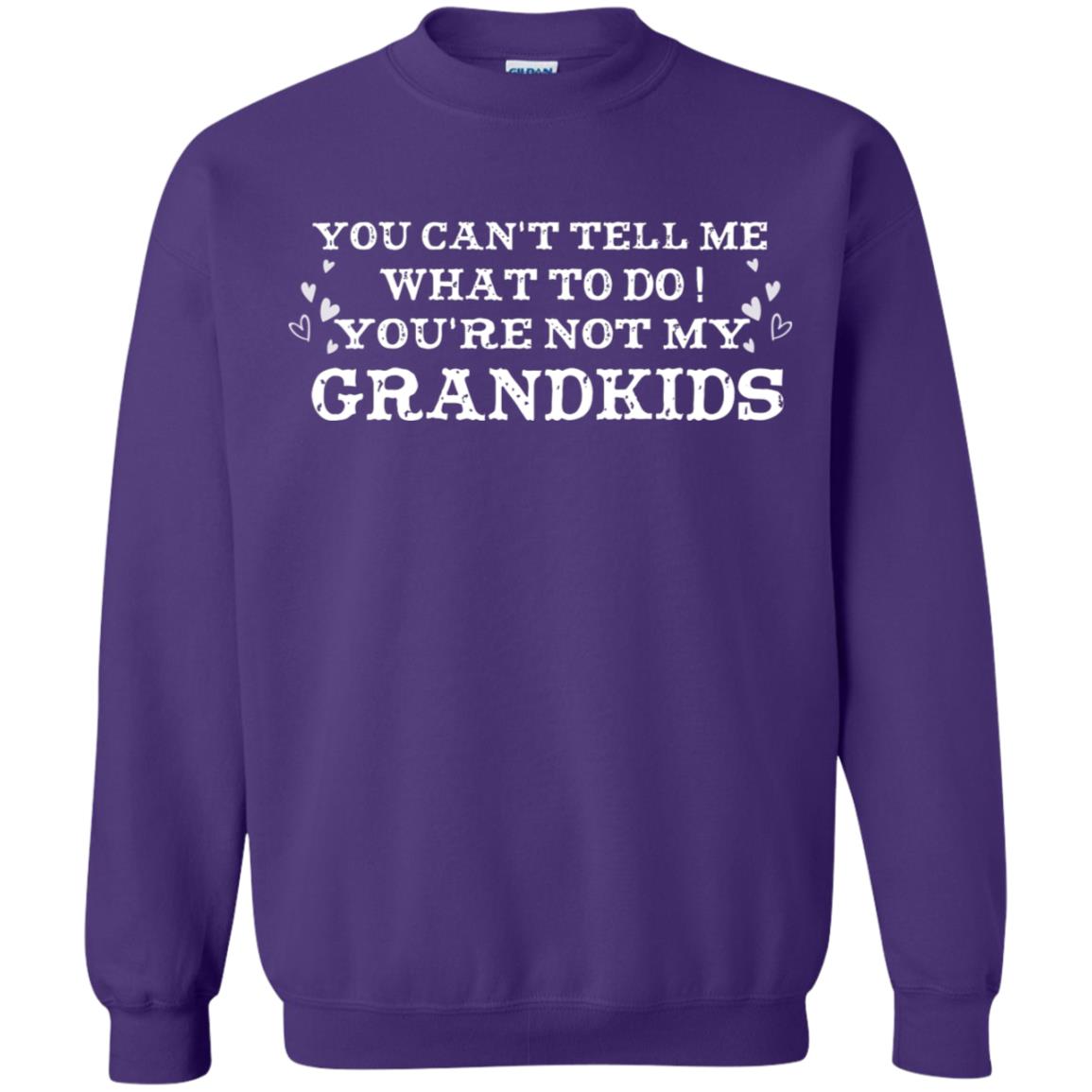 You Can't Tell Me What To Do You're Not My Grandkids Grandparents Gift Shirt Purple