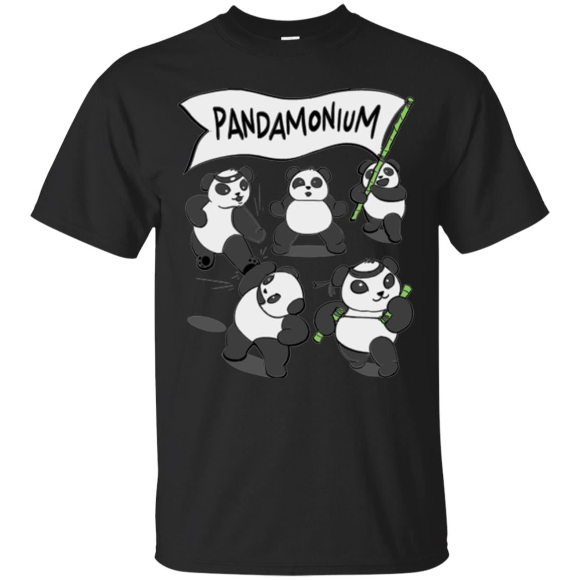 Panda Lovers T-shirt Pandamonium Black