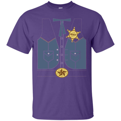 Western Cowboy Sheriff T-shirt Purple