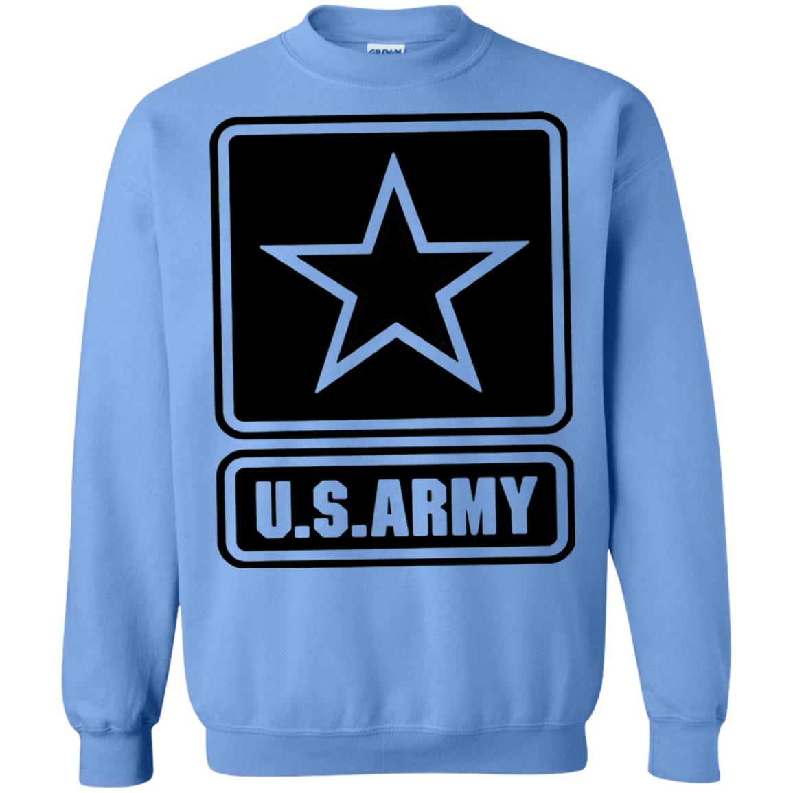 Us Army Black Logo United States Design T-shirt Carolina Blue