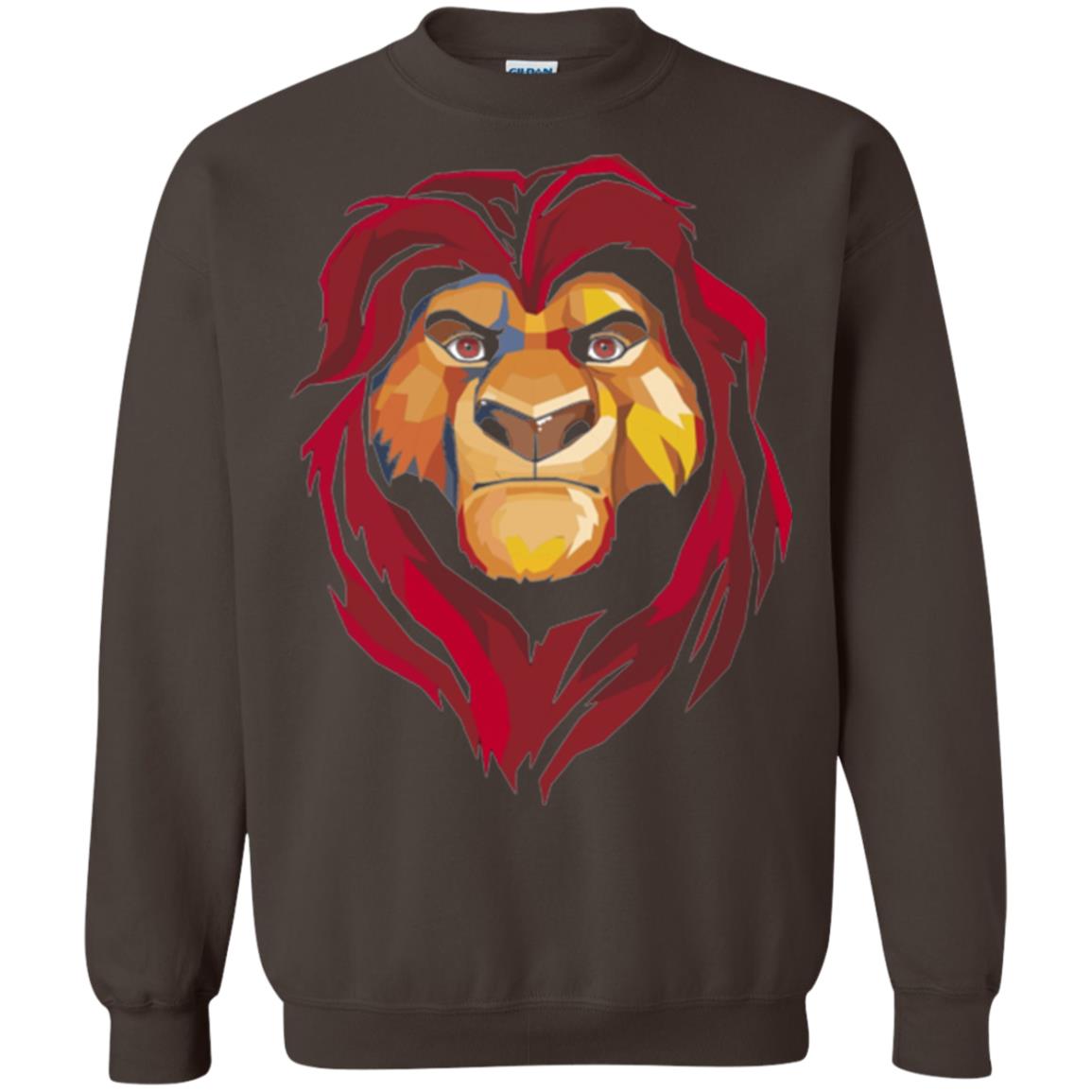 Cartoon Lover T-shirt Lion King Mufasa Geometrics Graphic Dark Chocolate