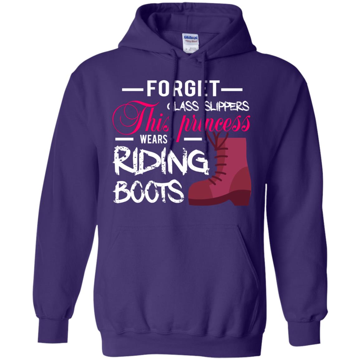 Forget Glass Slippers This Princess Wears Riding Boots Horse Riding T-shirt Purple