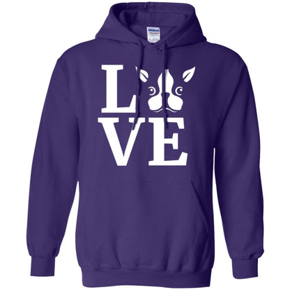 Dog Lovers T-shirt I Love My Boston Terrier Purple