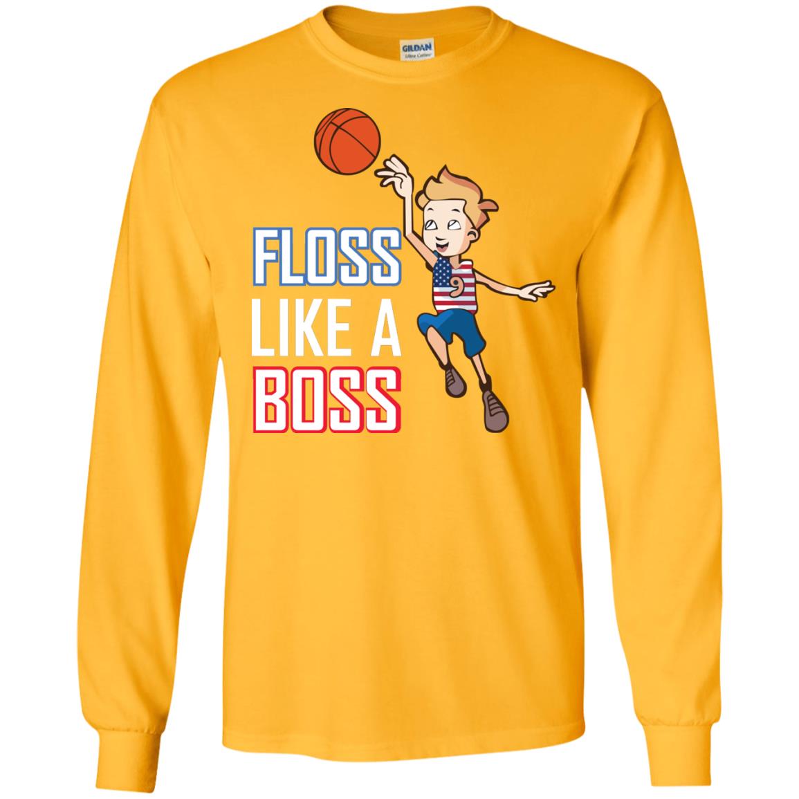 Floss Like A Boss Shirt For Basketball Players Gold