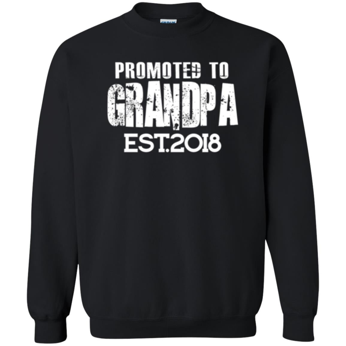 Papa T-shirt Promoted To Grandpa Est 2018 T-shirt Black