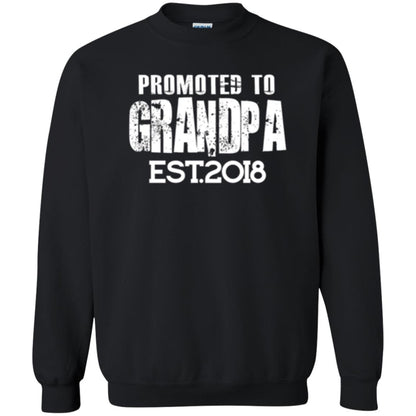 Papa T-shirt Promoted To Grandpa Est 2018 T-shirt Black