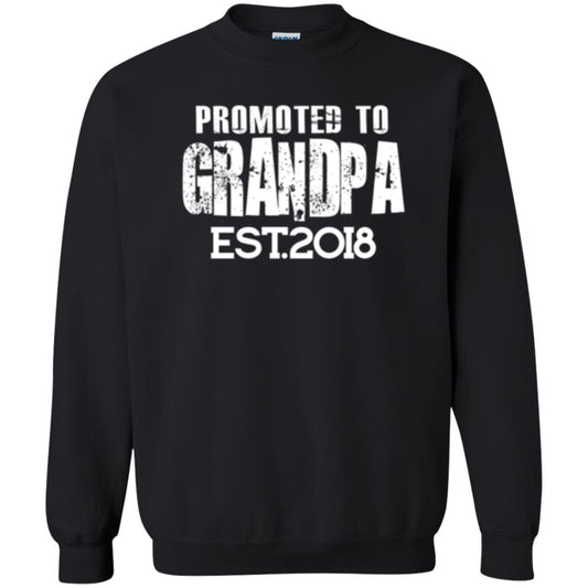 Papa T-shirt Promoted To Grandpa Est 2018 T-shirt Black