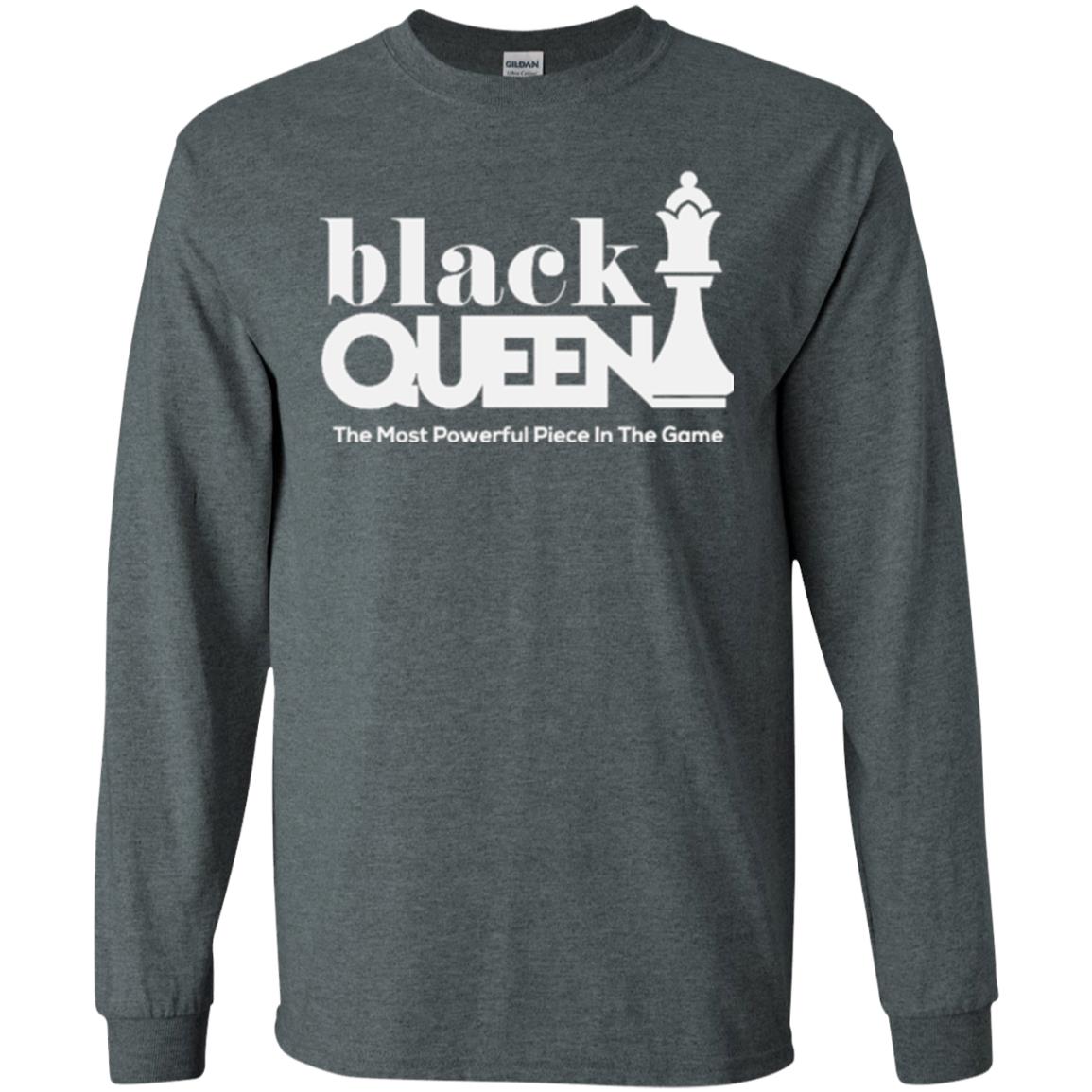 Black Queen The Most Powerful Piece In The Game Proud Black Woman T-shirt Dark Heather