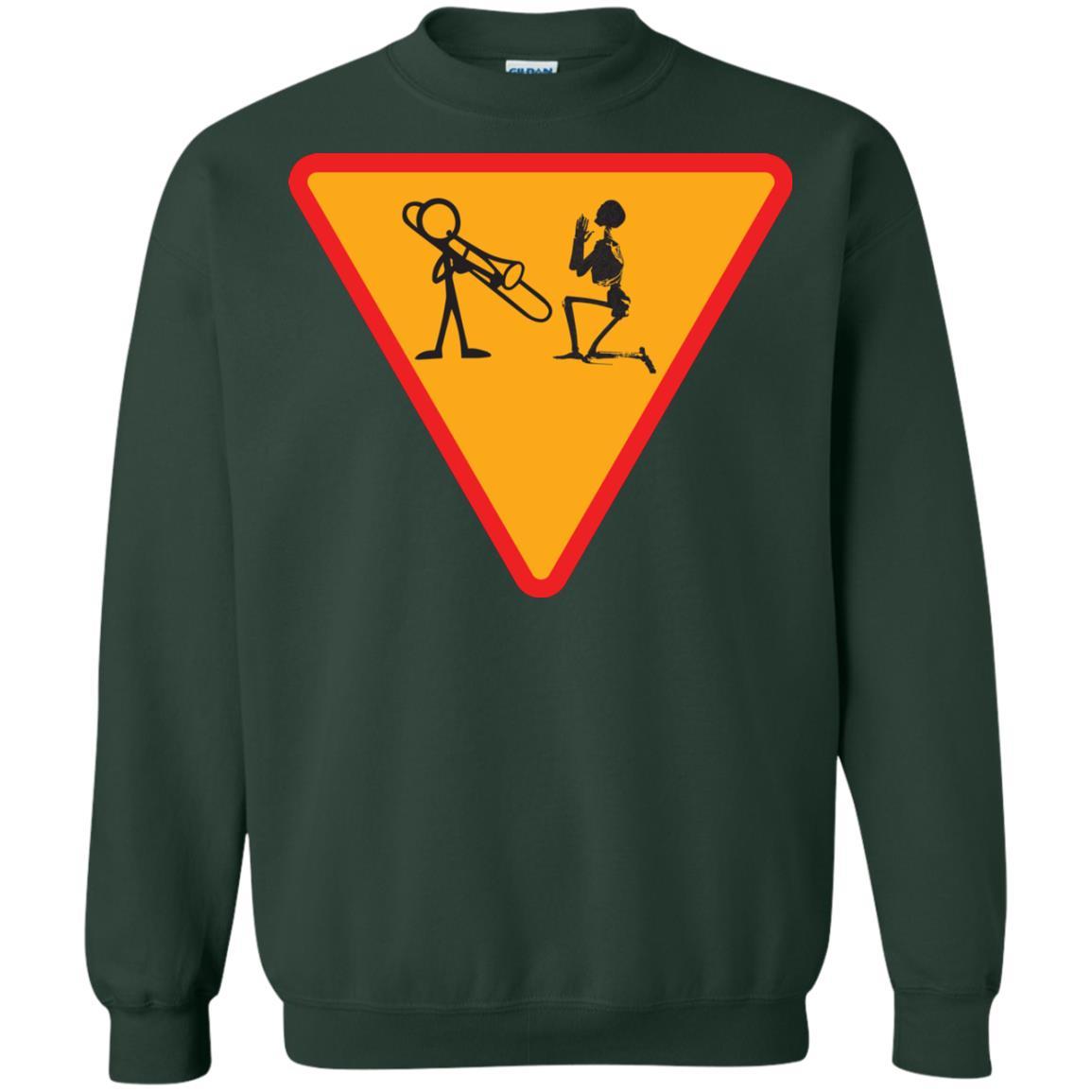 Trombone Lovers T-Shirt Funny Trombone Forest Green