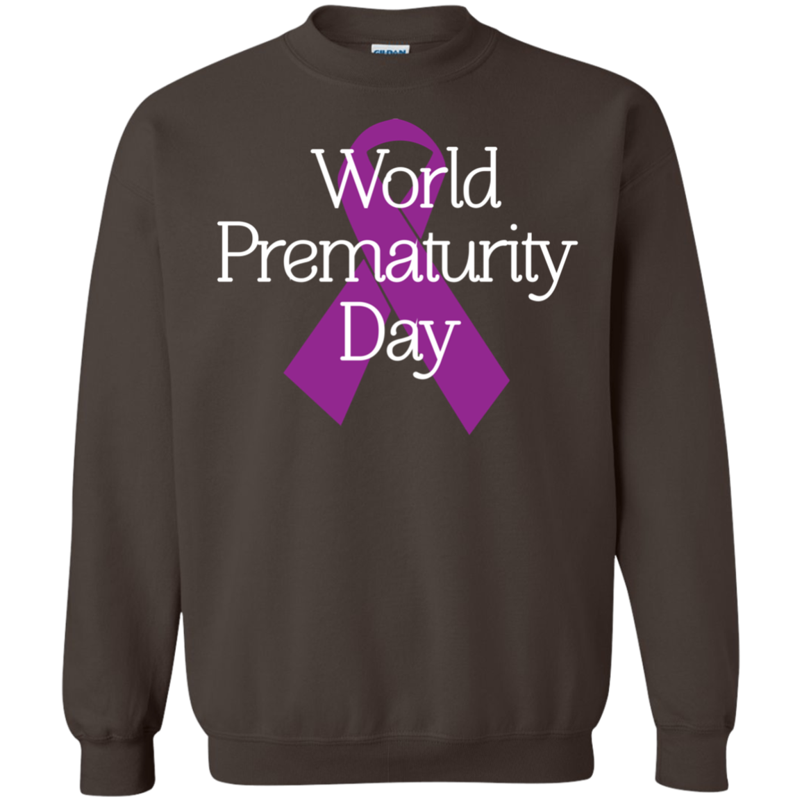 Cancer Awareness T-shirt World Prematurity Day T-shirt Dark Chocolate