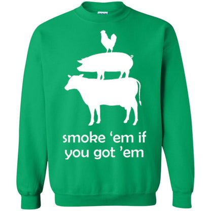 Funny Bbq T-shirt Smoke 'em If You Got 'em Irish Green
