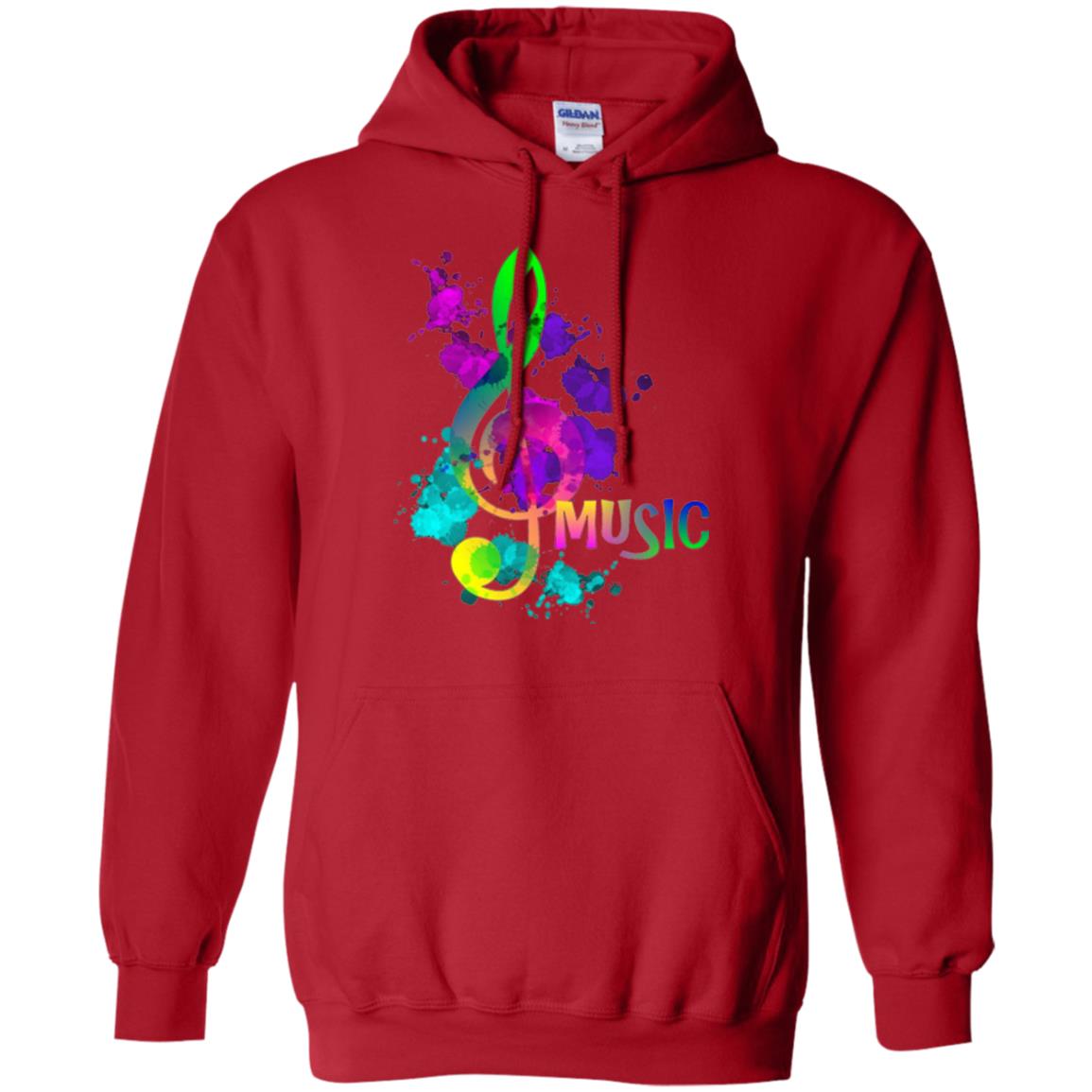 Funky Colorful Music Treble Clef Musican T-shirt Red