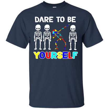 Dare To Be Yourself Autism Awareness Shirt Navy