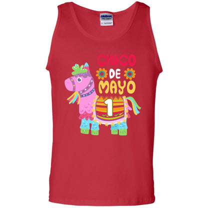 Cinco De Mayo Pinata Jockeys Horse Race 1st Birthday T-shirt Red
