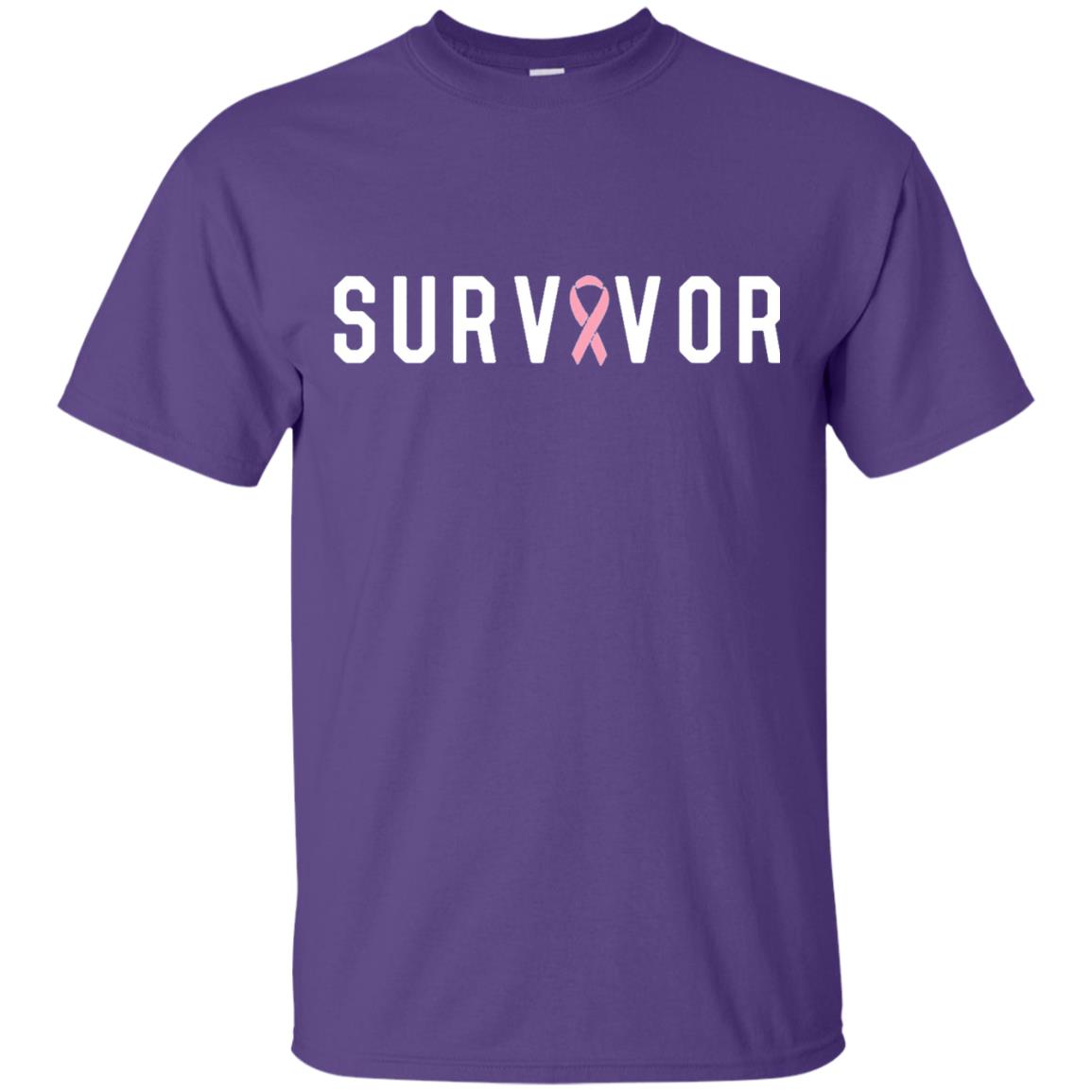 Breast Cancer Survivor We Did It T-shirt Pink Ribbon Purple