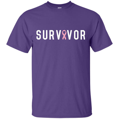 Breast Cancer Survivor We Did It T-shirt Pink Ribbon Purple