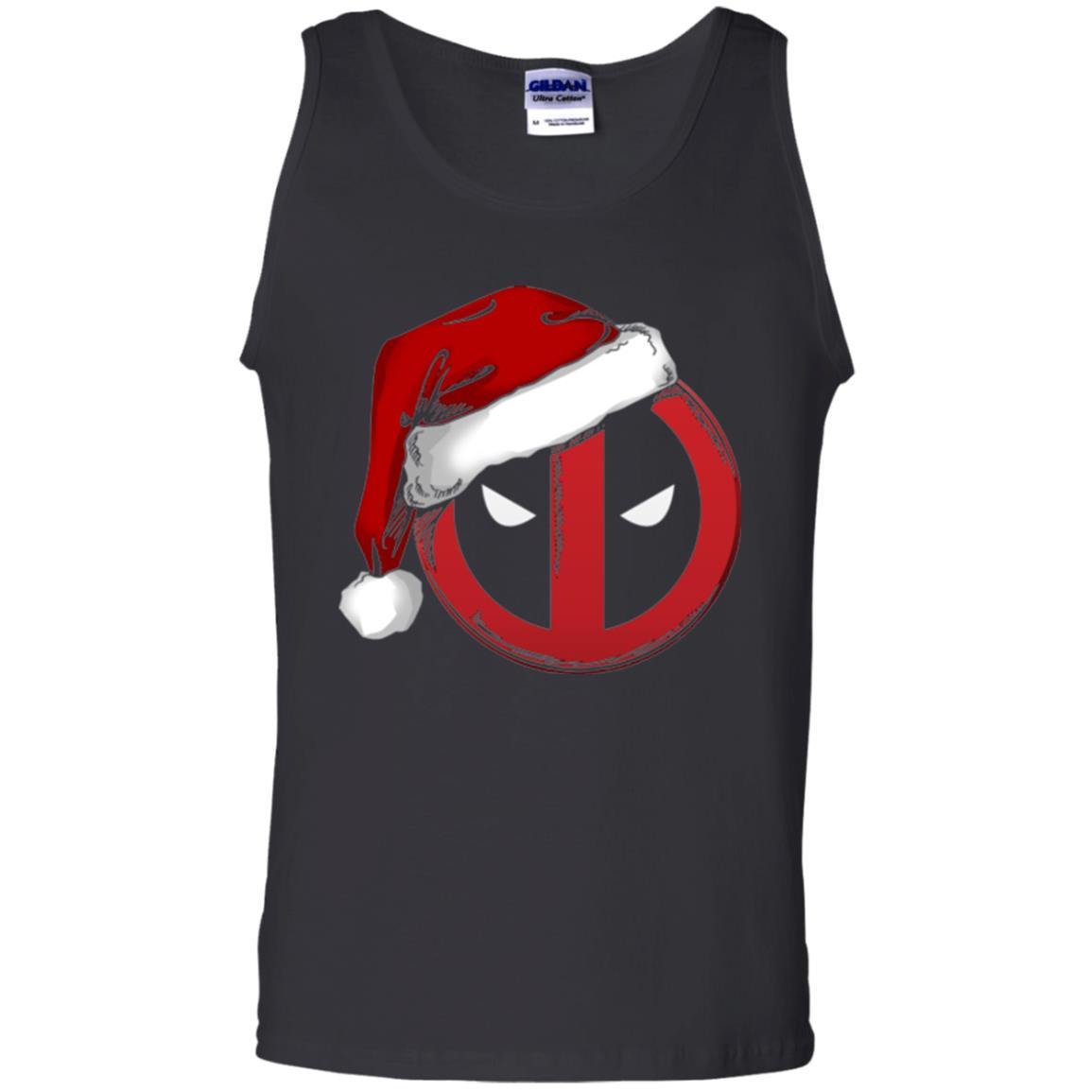 Christmas T-shirt Marvel Deadpool Icon Santa Hat Christmas Graphic Black