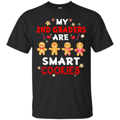 My 2nd Graders Are Smart Cookies X-mas Gift Shirt For Second Gradeteachers Black